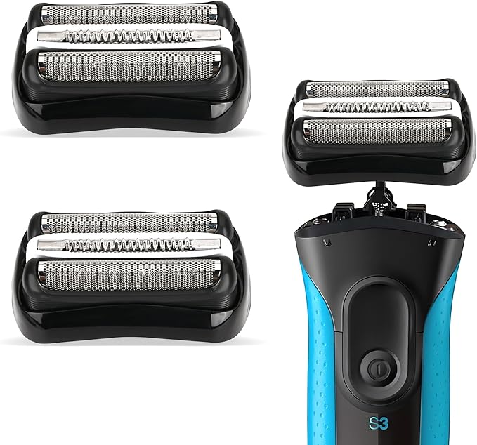 Series 3 32B Replacement Head, Series 3 Electric Shaver Replacement Head for Braun S3 Foil & Cutter Razor Heads, Applicable for Braun S3 3040s 3010s 310s 3000s 3050cc 3080s 390cc Etc 2pack