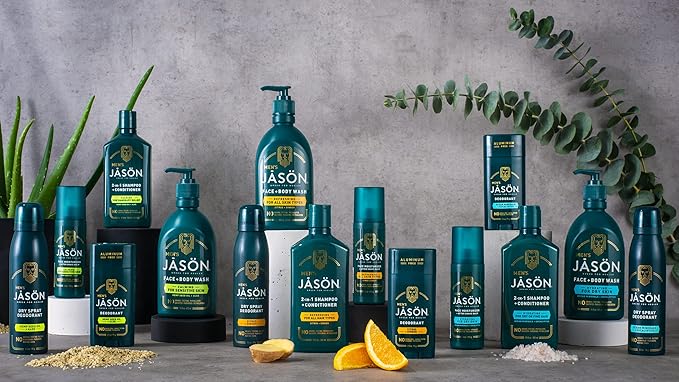 Jason Men's Refreshing 2-in-1 Shampoo and Conditioner, 12 oz