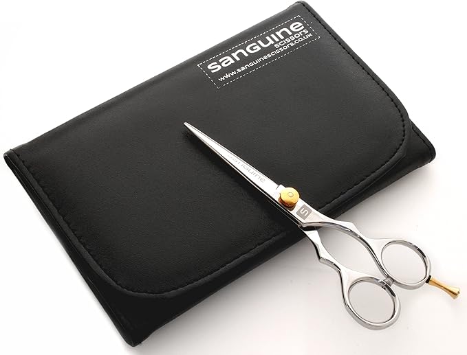 Beard Trimming Scissors, Mustache Scissors, For all Hair Type - 5.5" (14cm) + Presentation Case and Tip Protector