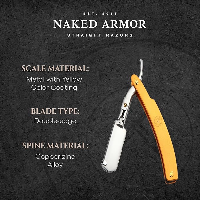 Best Shavette Straight Razor - Replaceable Blade Straight Razor, Metal Handle Shavette, No Stropping or Honing Needed, Great For Beginners, Starter Blade, Hygienic, Close Shave, Leather Case