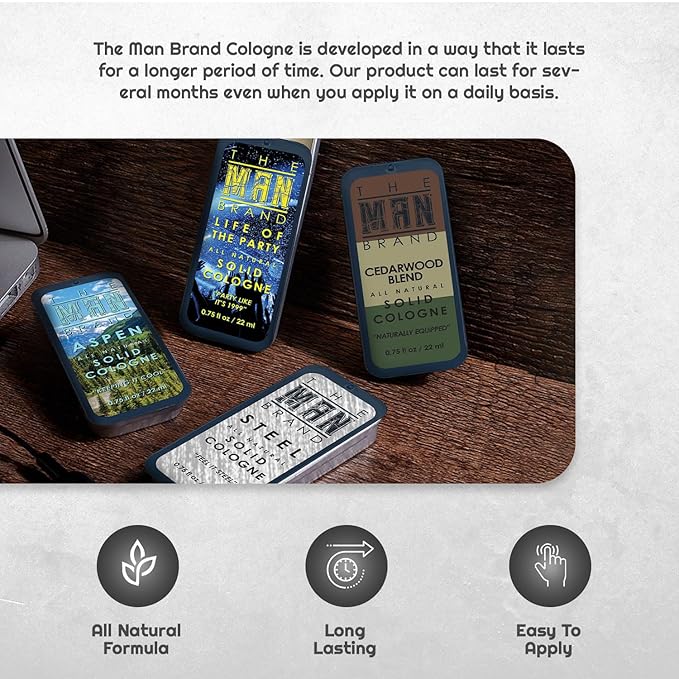 Solid Cologne Sample Set of 9 - Men's Sample Cologne Pack - Mens fragrance Sampler Set - Mens Travel Size Perfume Sampler Set (All or Nothing - 9 Pack - 0.75 oz each)
