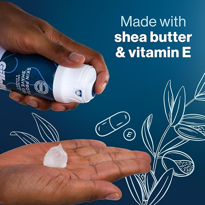 Gillette SkinGuard Shave Gel for Men, 7 oz Skin Protect Shave Gel with Shea Butter and Vitamin E
