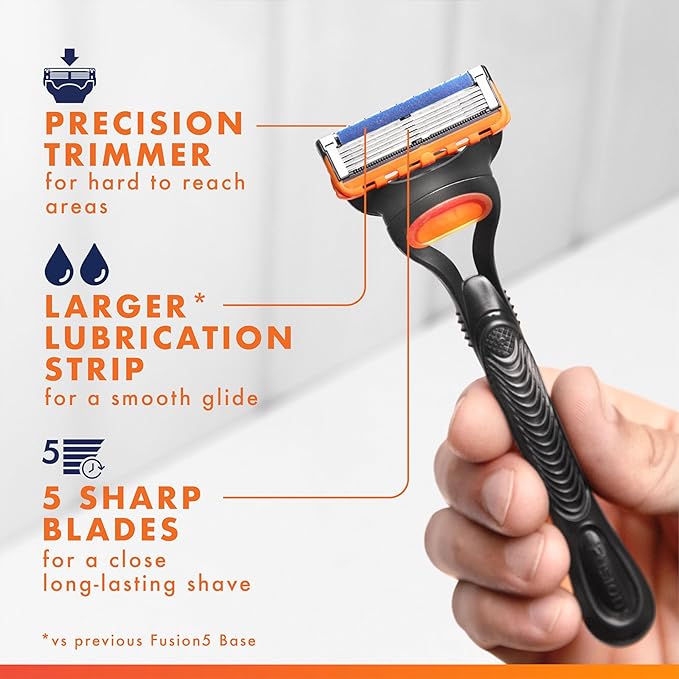 Gillette Fusion5 Razor Refills for Men, 2 Razor Blade Refills