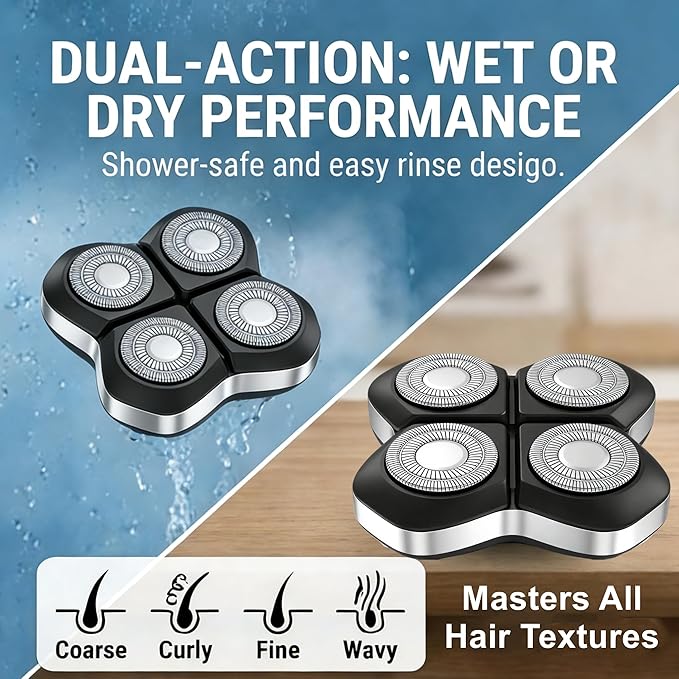 Compatibel with Freebird Pro Replacement Blades,1Pack Compatible with Freebird FlexSeries Pro Electric Head & Body Shaver,Precison and Smooth Shaving.