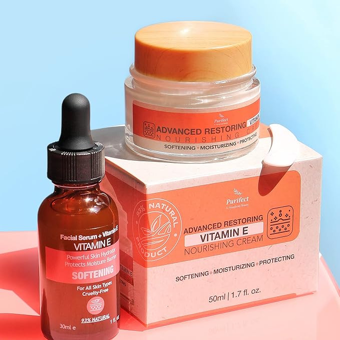 Purifect Nourishing and Restoring Moisturizer Face Cream with Vitamin E, Hyaluronic Acid, and Panthenol, Made in USA – Anti-Aging Benefits, Softens Skin, Protects from Dryness, Fast-Absorbing Formula