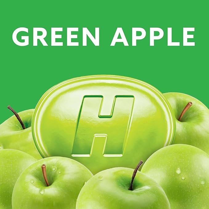 Halls Throat Relief Green Apple Cough Drops, Value Pack, 80 Drops