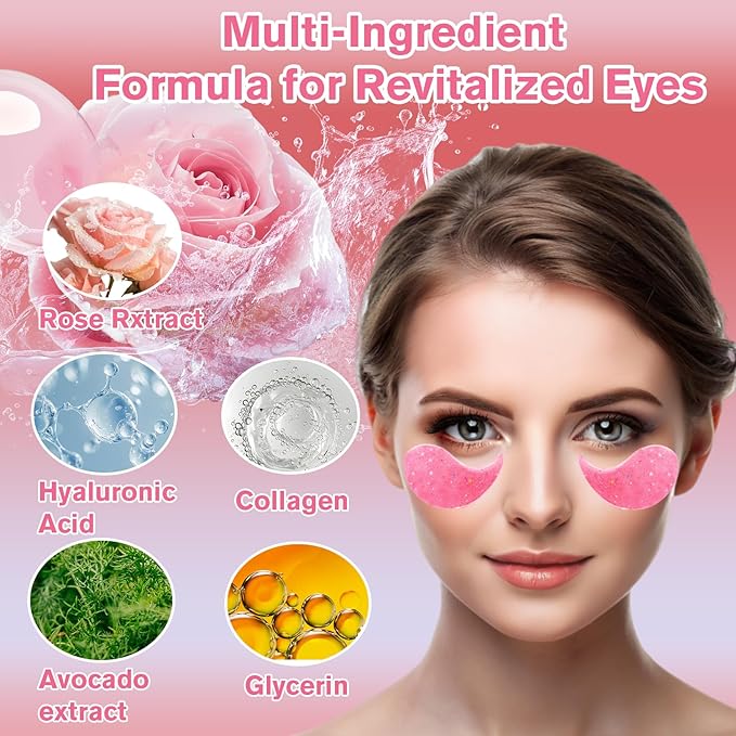 Pack of 60 Eye Pads, Eye Pads Against Dark Circles, Eye Bags, Wrinkles, Eye Pad Mask, Suitable for All Skin Types, Especially for Dry, Sensitive, and Dull Eye Skin