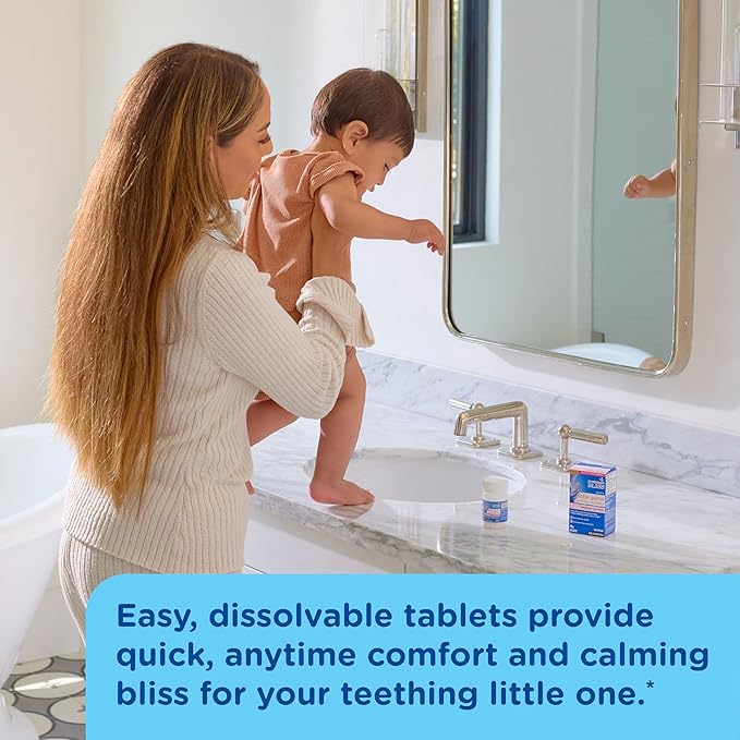 Mommy's Bliss Little Gums Soothing Oral Tablets,Great for Teething Babies,Benzocaine-Free & Sugar-Free,2 Months+,1 Bottle (140 Tablets),(Pack of 2)