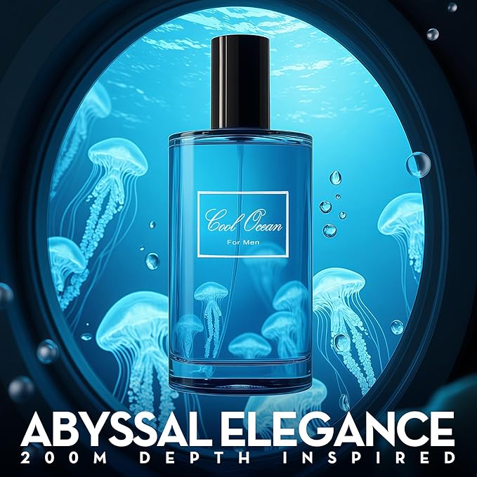 Men's Cologne Gift Set - Variety Pack of 4 Long Lasting Fragrances with 10ml Pheromone Cologne (Aqua Deep Blue/Cool Ocean-Men/Guilt Black/King)