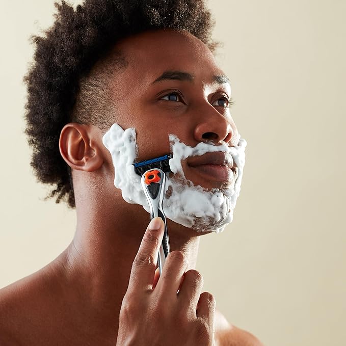 Amazon Basics 5-Blade MotionSphere Razor Refills for Men with Dual Lubrication and Precision Beard Trimmer, 8 Cartridges (Fits Amazon Basics Razor Handles only) (Previously Solimo)