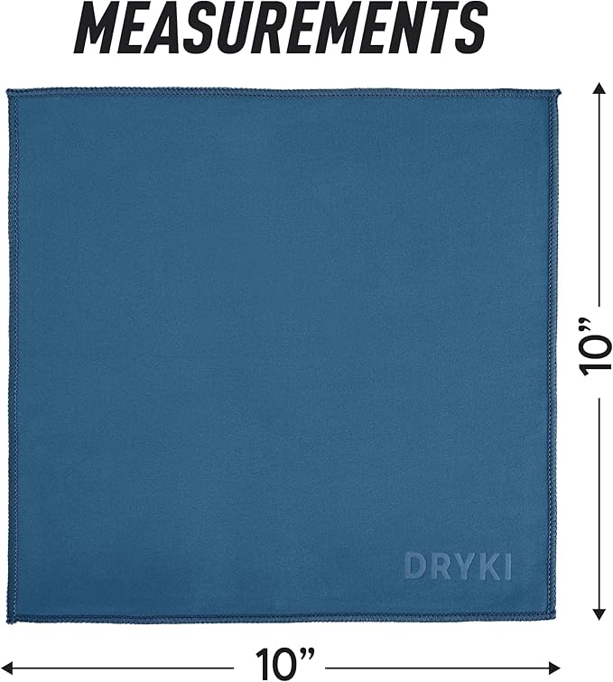 Pocket-Sized Sweat Towels - The Original Sweat Absorbing Handkerchiefs - Quick-Dry Microfiber Sweat Rags for Face, Hands, & Body - Men & Women - Gym, Sports, and Work (Blue: 5 Pack)