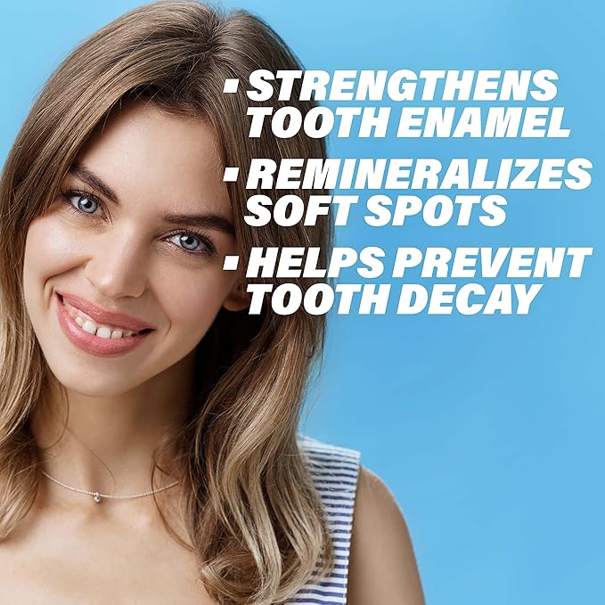 ACT Restoring Zero Alcohol Fluoride Mouthwash 33.8 fl. oz. Strengthens Tooth Enamel, Mint Burst (Pack of 2)