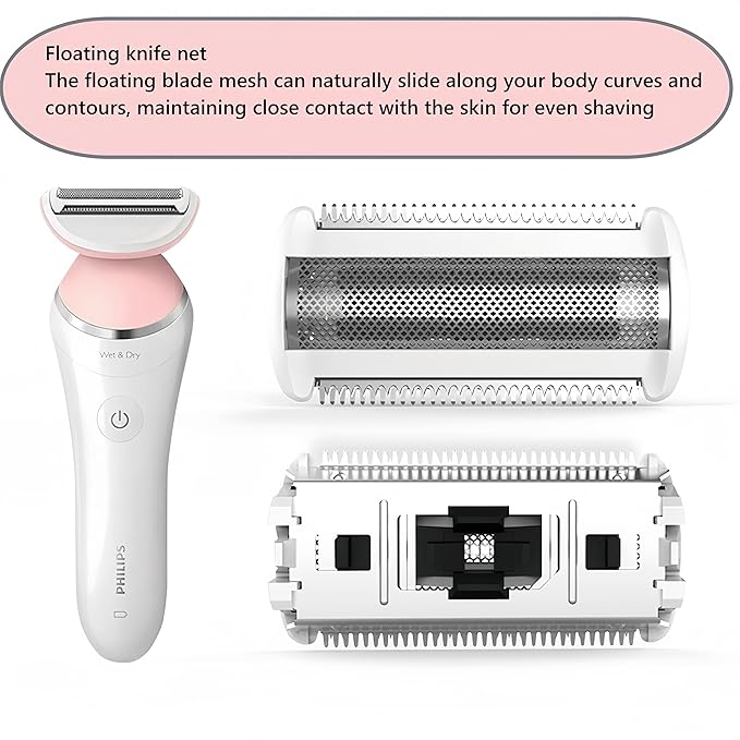 BRL140 Replacement Shaver Foil Head Compatible with Philips Women's Electric Shaver BRL140 BRL130 Wet and Dry, Ladies' trimmer foil and blades white 2-Pack