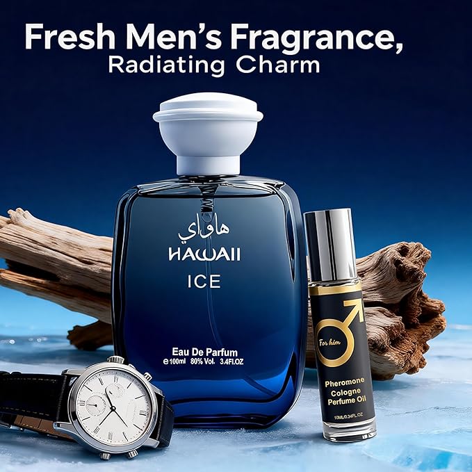 Men’s Eau de Parfum, Fresh Woody Cologne for Men, Long Lasting Masculine Fragrance, 3.4 Fl Oz (100ml) Pheromone
