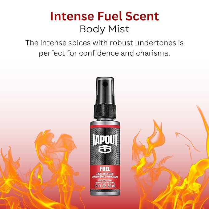 Tapout Fuel Body Spray for Men Travel Spray 1.5 Ounce