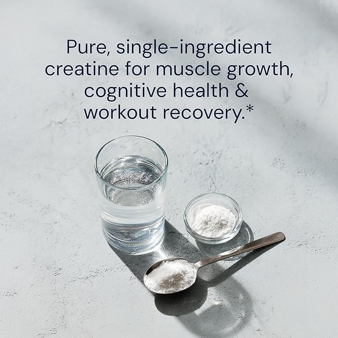Blueprint Bryan Johnson Creatine Monohydrate Powder – Amino Acid Powder - Supplement Supports Muscle Growth, Recovery, Strength & Focus – Unflavored Creatine for Women & Men – 5g Dose – 100 Servings