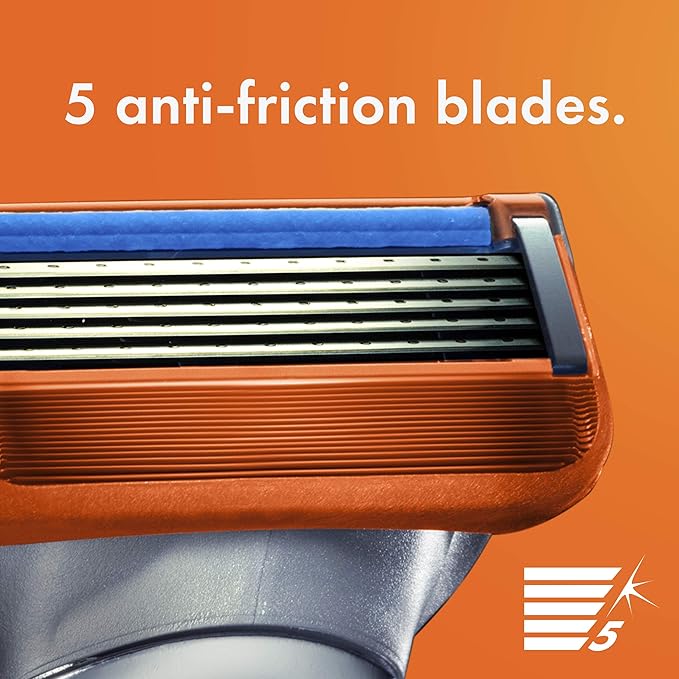 Gillette Fusion5 Razor for Men, Handle + 1 Razor Blade Refill (Pack of 2)