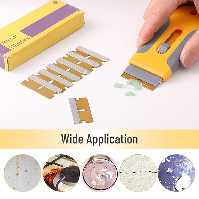 Bates Choise - Single Edge Razor Blades, 50 Pack, Gold