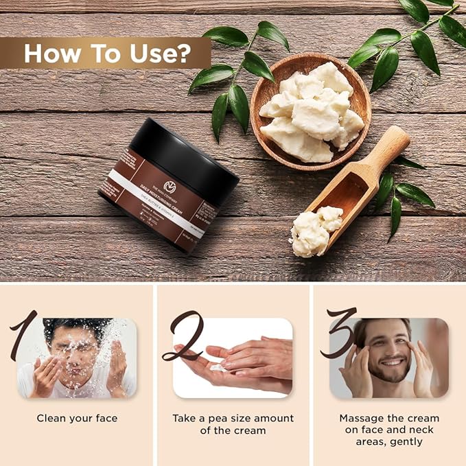 The Man Company Daily Moisturising Cream With Shea Butter & Vitamin E for Moisturizing & Hydrating | All Skin Types | 50 gm