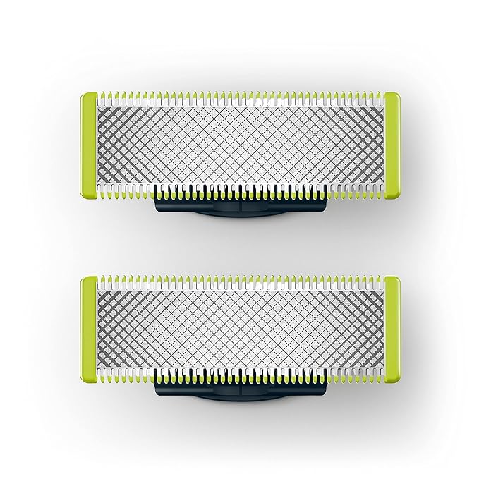 Philips OneBlade 2 Stainless Steel Replacement Blades for Face, Compatible with All OneBlade Beard Trimmers, Body Groomers, Electric Razors (Model QP220/50)