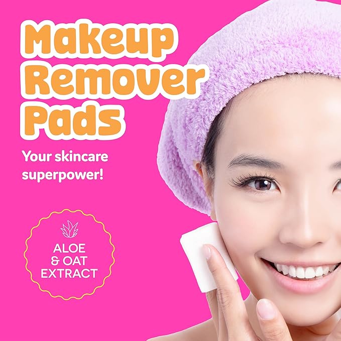 BeYoutiful FreshFace Makeup Remover Face Wipes for Teens and Kids, Easter Basket Stuffers, 60 Make Up Remover Pads, Gentle Safe Skincare, Vegan, Easter Gifts for Kids