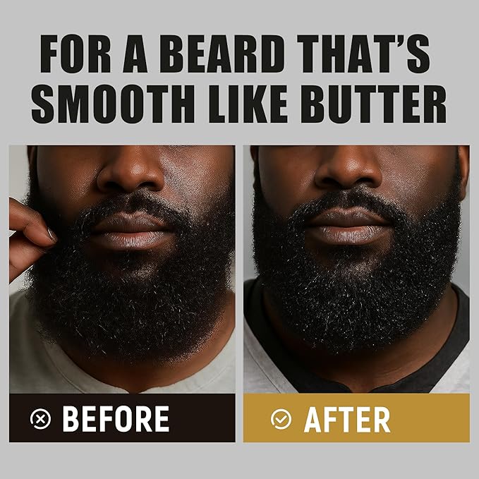 Beard Balm for Black Men: Beard Butter w/Biotin & Shea Butter, Hydrates Smoothens Softens & Thickens Facial Hair, Natural Ingredients for All (1 oz (Pack of 2), Rosemary & Coconut Oil)