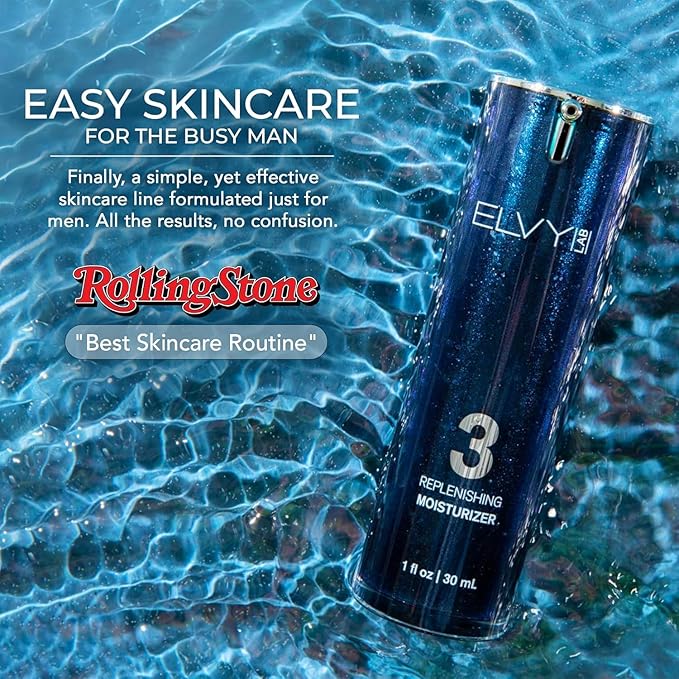 Replenishing Men's Face Moisturizer | Hydrating Vitamin E & Shea Butter Face Cream for Men Conatain Hyaluronic Acid Ceramides | Non-Greasy Daily Facial Moisturizer for All Skin Type 1 Fl Oz