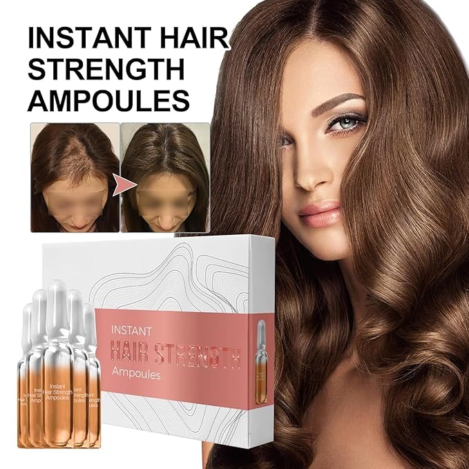 Hair Ampoule Treatment, Hair Lotion for Damage and Dry Hair, Hair Stimulant Intensive Lotion, Instant Hair Strength Ampoule (1 Set)