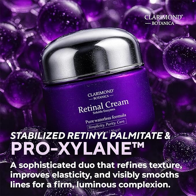 Retinal Night Cream for Face – Anti Aging Moisturizer w/ Pro-Xylane, Niacinamide & Peptides – Wrinkle Cream for Fine Lines, Firming, Barrier Support, Hydrating Overnight Face Cream 1.7 fl oz