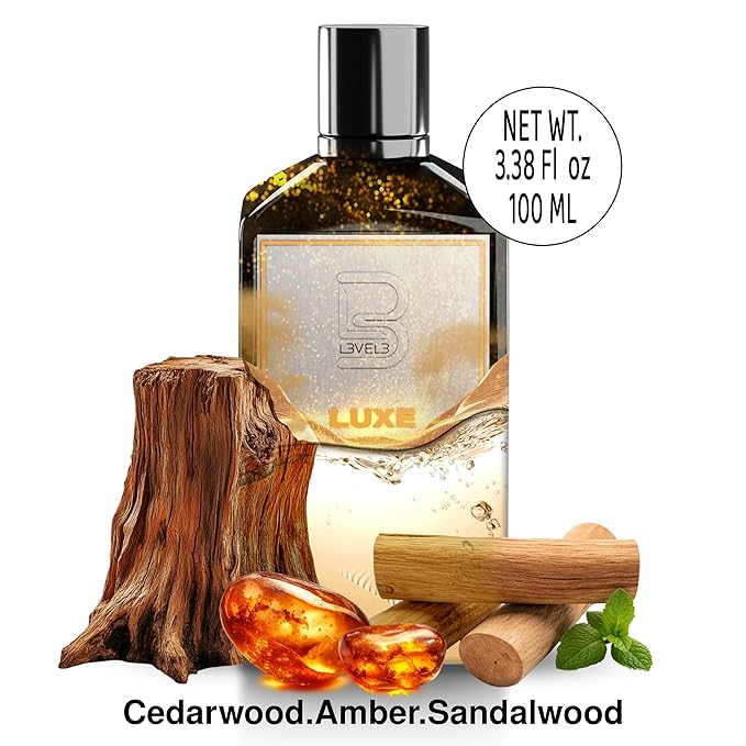 L3 Level 3 Eau de Parfum Cologne for Men - Long Lasting EDP - Bergamot, Earthy, Rose Notes - 3.38 fl oz (Luxe)