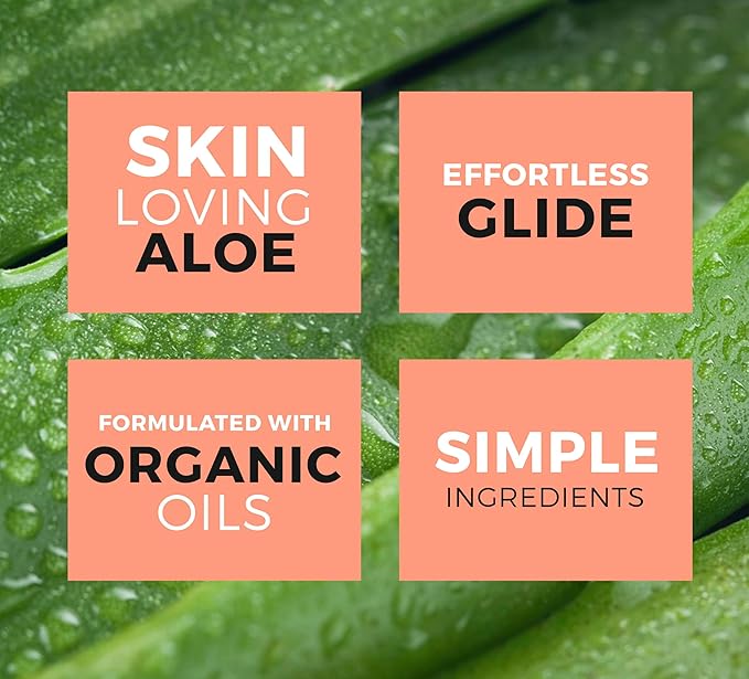 Rustic MAKA Shaving Gel for Women, Organic Aloe & Oils, Extra Sensitive Formula, Smooth Skin, Gel-to-Lather, Paraben-Free, Close and Clean Shave, Effortless Glide