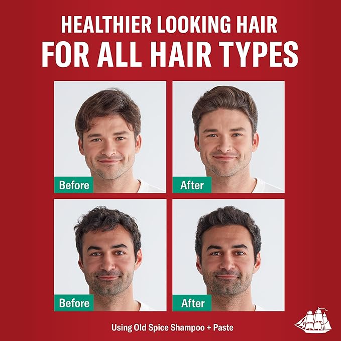 Old Spice Tea Tree Shampoo for Men, Healthier, Fuller, More Moisturized Looking Hair, 21.9 Fl Oz Each, Twin Pack