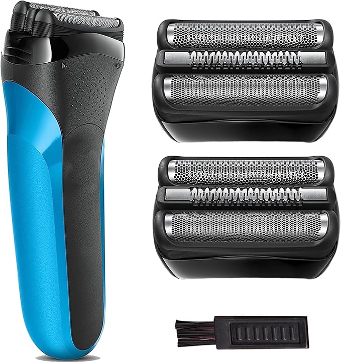21B Series 3 Replacement Head for Braun Electric Shaver, S3 Wet and Dry Replacement Head Compatible with Braun Series 3 Foil and Cutter 300s, 310s, 3010BT (2 Count)