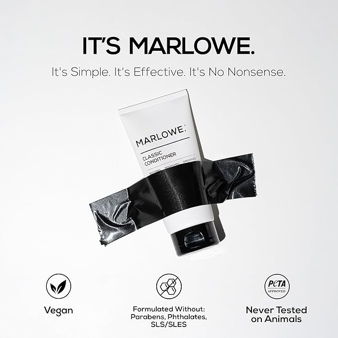 MARLOWE. No.173 Classic Mens Conditioner, Restores, Nourishes and Smooths Hair with Moisturizing Argan & Coconut Oil, Original Fresh & Woodsy Scent, All Hair Types, Paraben & Phthalate Free, 6 Fl Oz