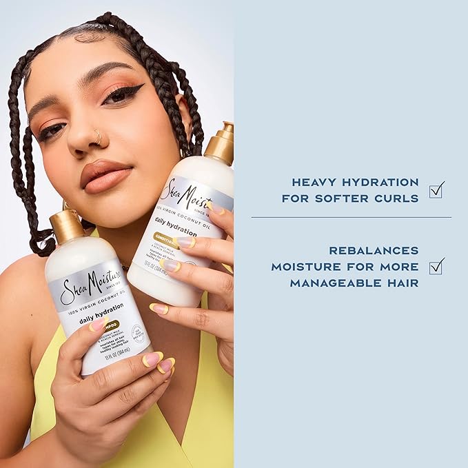 Shea Moisture Daily Hydrating Conditioner Virgin Coconut Oil For All Hair Types Sulfate-Free 13 oz