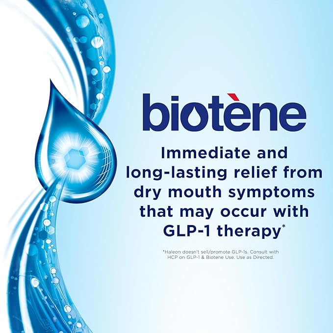 Biotene Oral Rinse Moisturizing Mouthwash for Dry Mouth Relief, Mint, for Children & Adults, 16 fl oz, (Pack of 2)