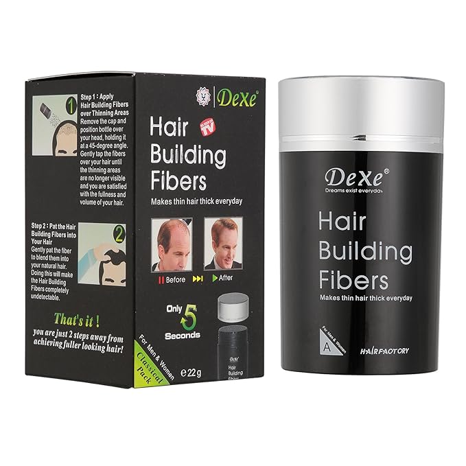 Hair Fibers for Thinning Hair (Medium Brown) - Hair Thickener for Fine Hair for Women & Men - Conceals Hair Loss in 15 Sec - 22gr Bottle