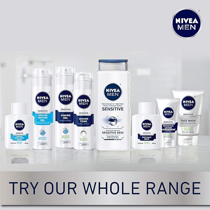 Nivea Men Sensitive Post Shave Balm - Soothes And Moisturizes Skin After Shaving - 3.3 Fl. Oz. Bottle
