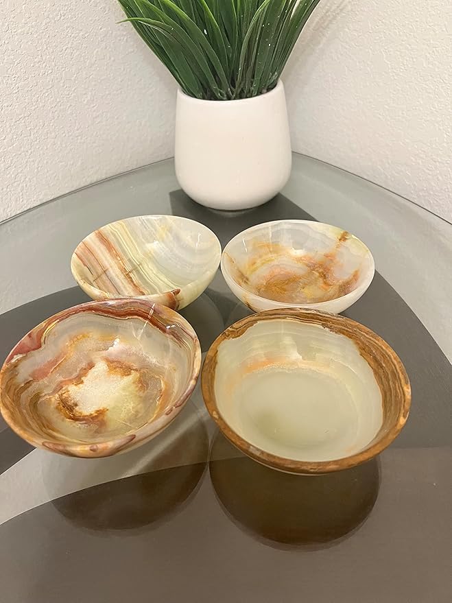 Green Onyx Handmade Marble Barber Supplies Hand Carved Natural Stone Bowl, Smudge Bowl, Stone Bowl Bowl Shaving Bowl - Perfect for kitchen soap, candy, shaving foam