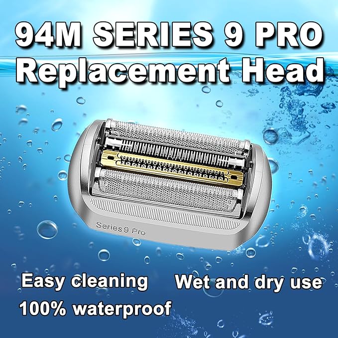 94M Series 9 Pro Electric Replacement Shaver Head Accessories Series 9 Pro Electric Shaver Compatible with Braun Series 9 9290cc, 9291cc, 9370cc, 9376cc, 9293s, 9260s, 9295cc, 9385cc,(Upgraded ver.)