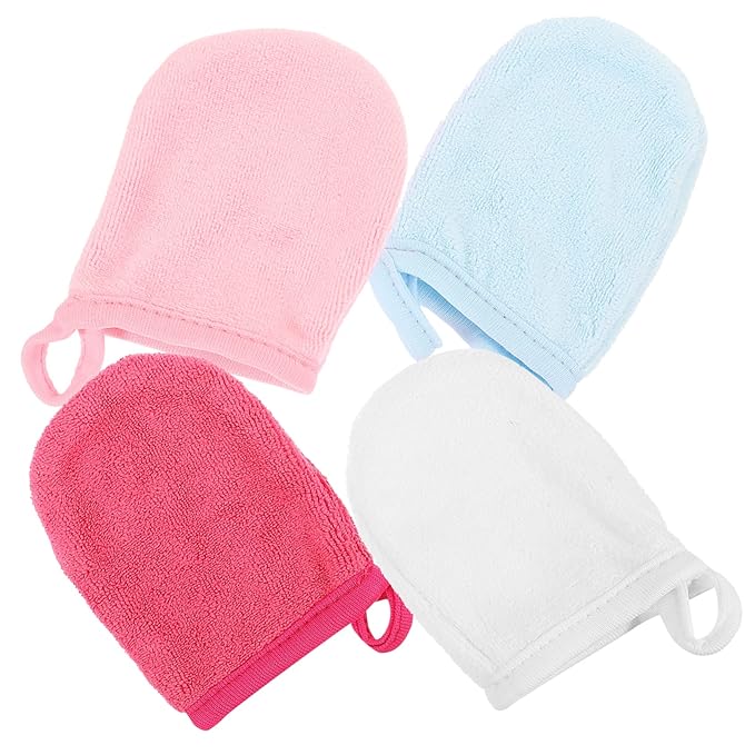 20pcs Comfortable Sleep Mask Mitts Face Cleaning Gloves Reusable Makeup Remover Mitts for Women Men
