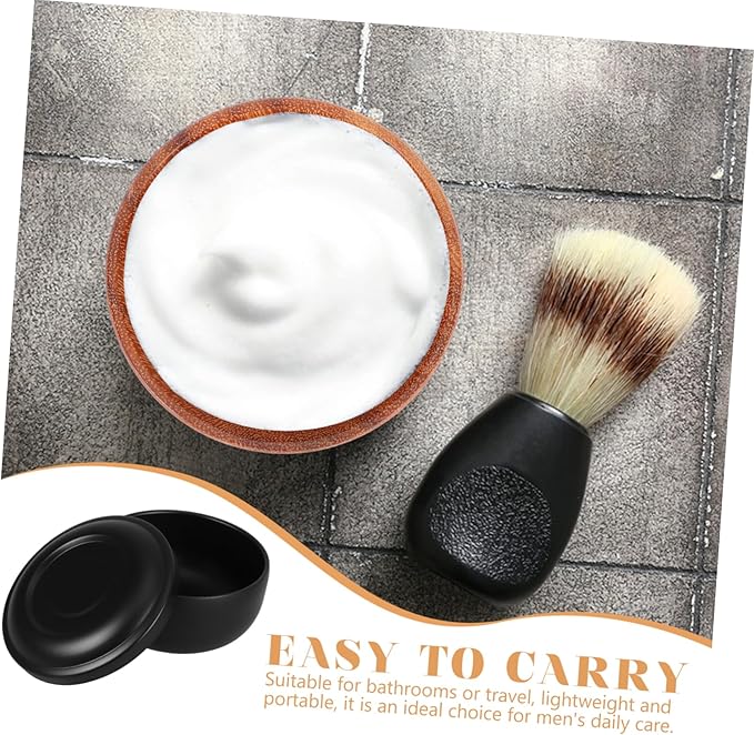 Zerodeko Stainless Steel Shaving Soap Bowl Lid Portable Shaving Accessory for Men Moisture Retaining Design Tool for Home and Travel