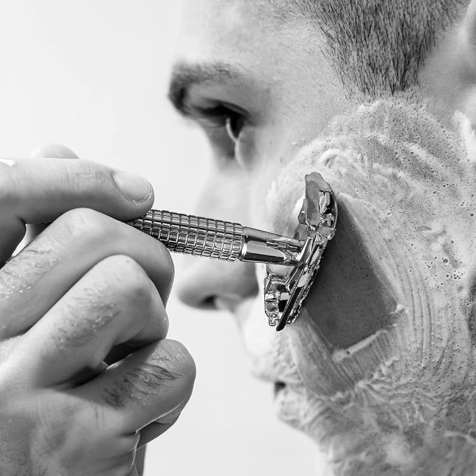 WEISHI 50Count Single Edge Razor Blades- Double Edge Safety Razor Extra Stainless Blades -Men's Safety for Shaving