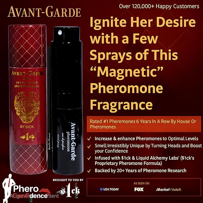 Avant-Grade Pheromone-Infused Cologne for Men Raw Pheromone Cologne Attraction Lasting Spray USA-Made Bold Strength Scent for Him