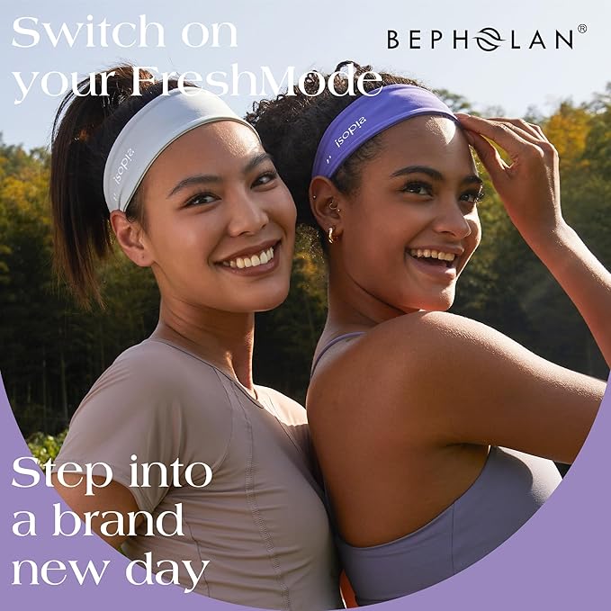 BEPHOLAN Eyelash extension isolation headband, purple headband Sport Headbands for Women, Elastic Soft Fabric Non-Slip Hair Bands Hair Warp for Daily Workout Yoga Running Sports