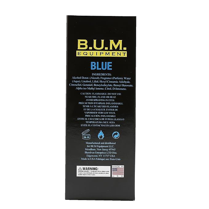 BUM EQUIPMENT Eau de Toilette Spray For Men, Blue, 3.4 Fluid Ounce