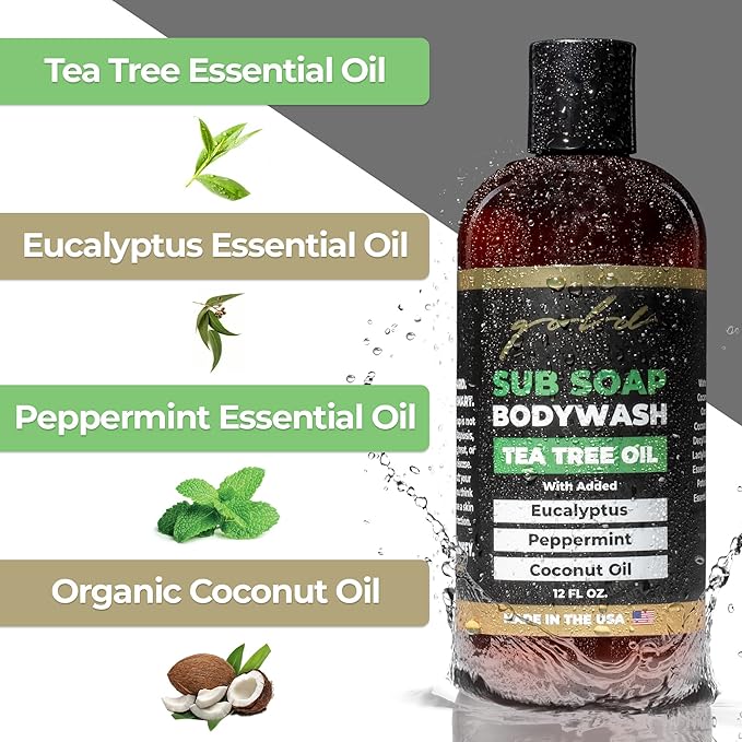 Gold BJJ Submission Soap Body Wash - Shower Gel Packed with Tea Tree Oil for Jiu Jitsu, Wrestling, MMA, and Boxing