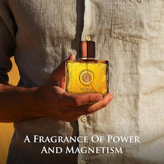 NovoGlow Verse Adonis Nujoom Parfum for Men, Oriental Woody Cologne, Sweet Caramel Mandarin Spicy Cardamom, Amber Incense Patchouli, Long Lasting Luxury Fragrance 3.4 oz / 100ml