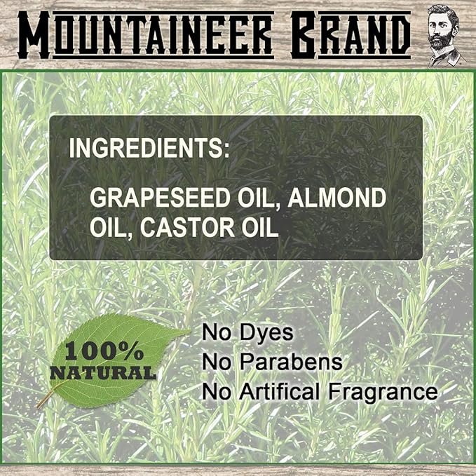 Mountaineer Brand Natural Unscented Beard Oil | Made in West Virgina | Hydrates, Moisturises, Softens & Conditions for Beard Growth | Treats Dry Itchy Beards for Men | 2oz