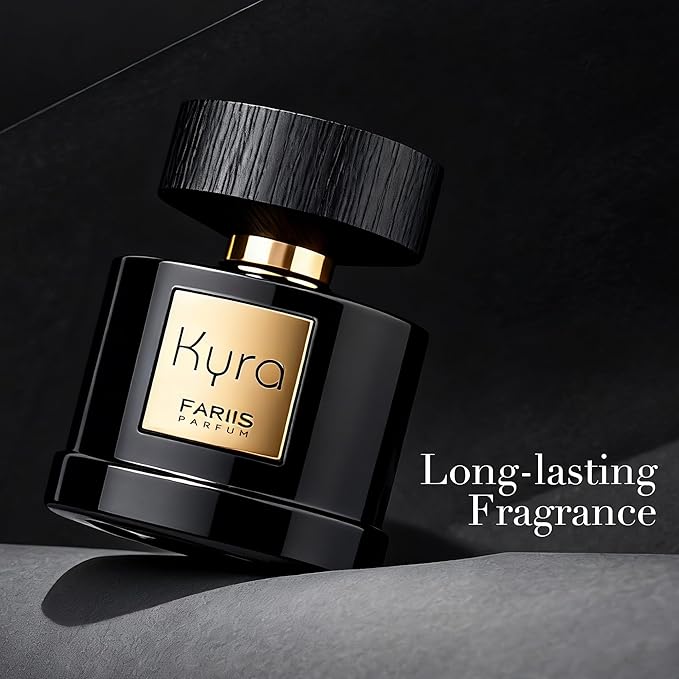 Kyra Eau de Parfum for Men, Woody & Sophisticated Fragrance, Leather and Warm Amber Notes, Long Lasting Masculine Charm, Subtle Yet Memorable Bold Scent, 3.4 Fl Oz